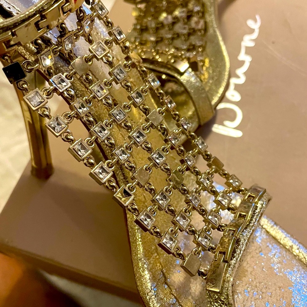 Bourne Rhinestone embellished high heel sandal